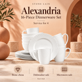 Stone Lain Alexandria Bone China 16-Piece Dinnerware Set