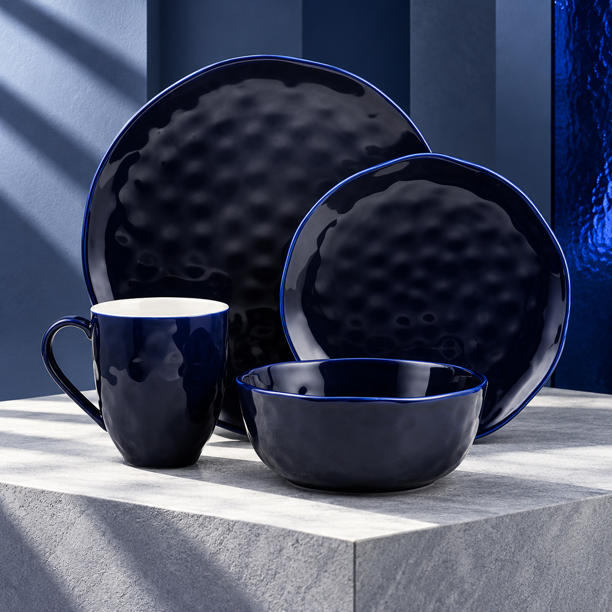 Sailor Stone Lain Ivy 24-Piece Dinnerware Set Porcelain