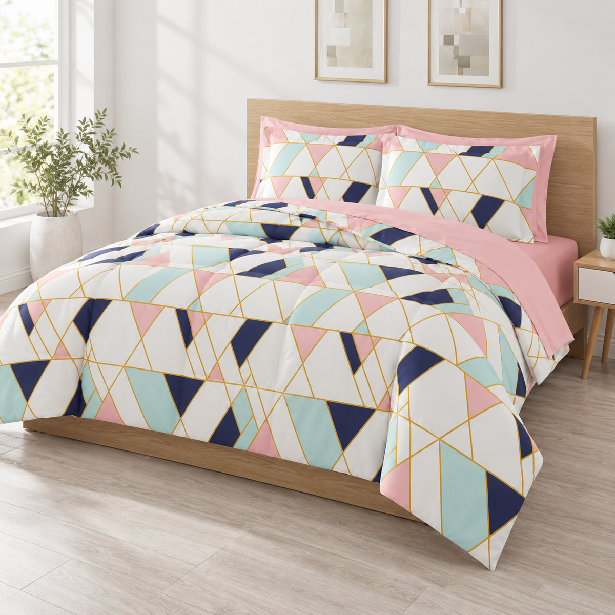Style 212 Geo Queen 7-Piece Bedding Set | Nan’s Style