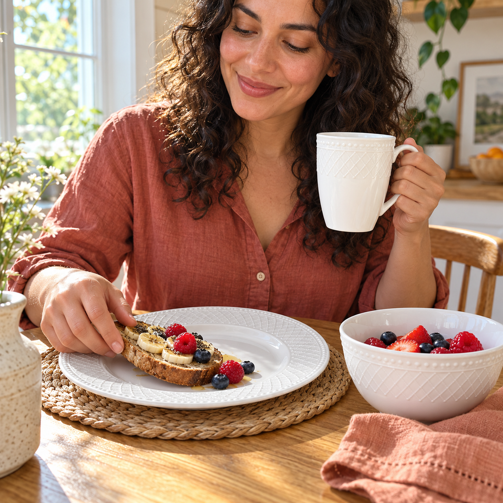 Stone Lain Alexandria Bone China 16-Piece Dinnerware Set