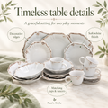 Elama Fleur De Lys 20-piece Dinnerware Set